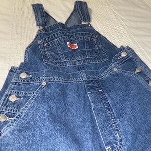 Revolt Tuxedo Stripe Denim Overalls Size Medium